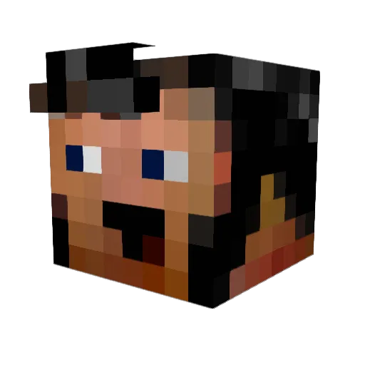 DrBlender Minecraft avatar head, 3D render