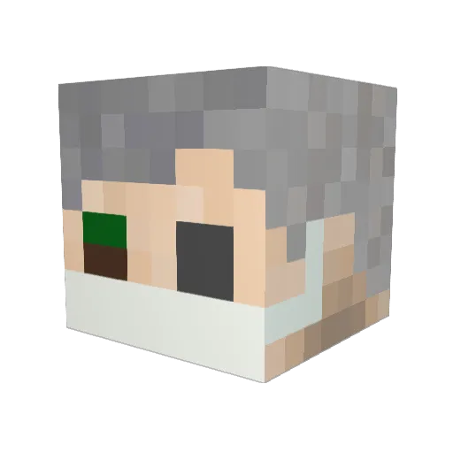 DrBlocx Minecraft avatar head, 3D render