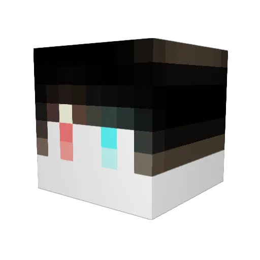 DrBluRay Minecraft avatar head, 3D render
