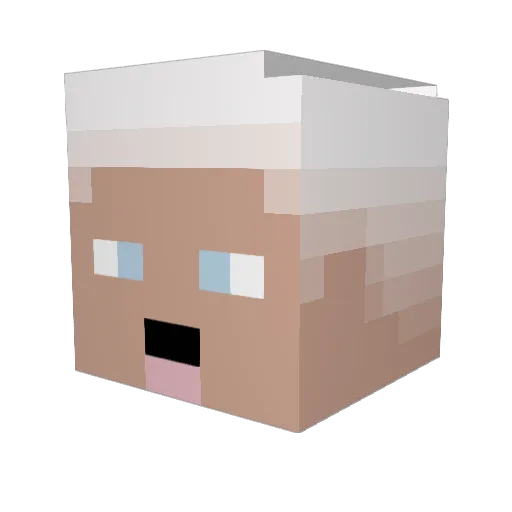 DrBoosh Minecraft avatar head, 3D render