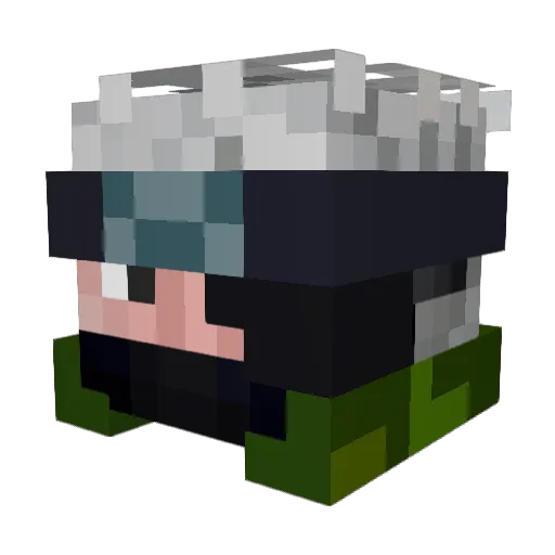 DrBretto Minecraft avatar head, 3D render