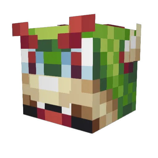 DrCable Minecraft avatar head, 3D render