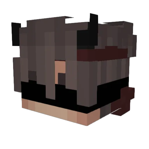 DrCasio Minecraft avatar head, 3D render