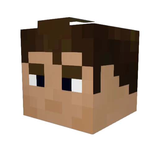 DrCheckmate Minecraft avatar head, 3D render