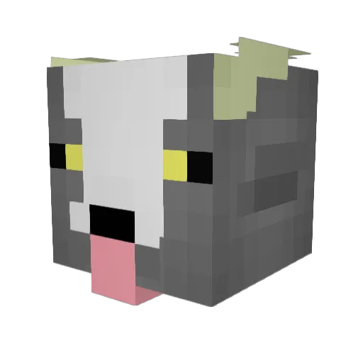 DrCheddarGoat Minecraft avatar head, 3D render