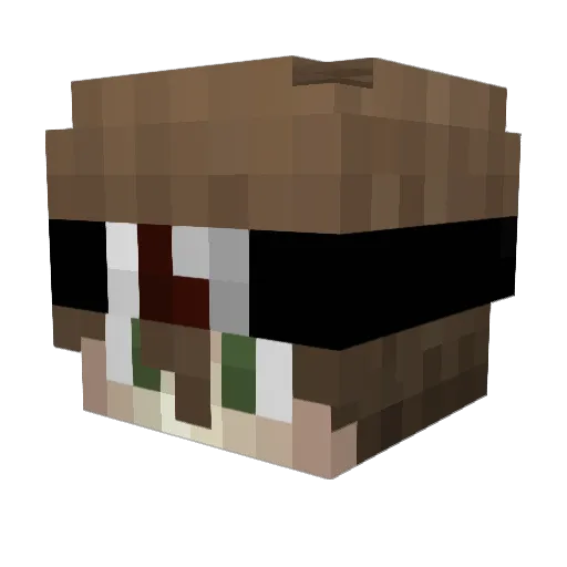 DrChest Minecraft avatar head, 3D render