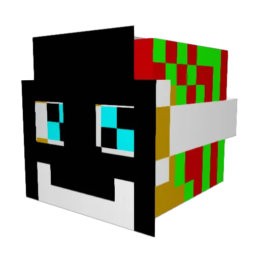 DrClarity Minecraft avatar head, 3D render