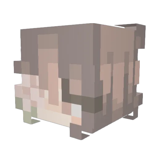 DrClockWrk Minecraft avatar head, 3D render
