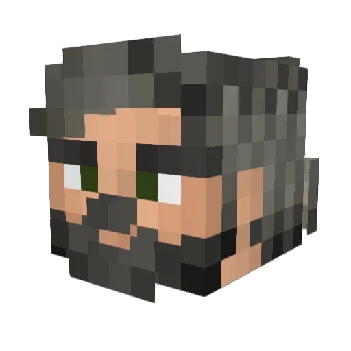 DrCookie Minecraft avatar head, 3D render