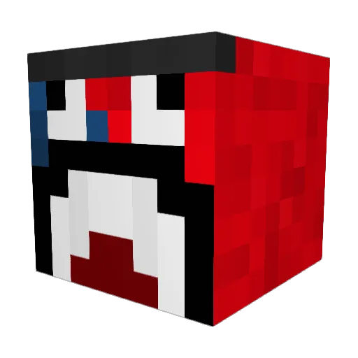 DrCooper04 Minecraft avatar head, 3D render