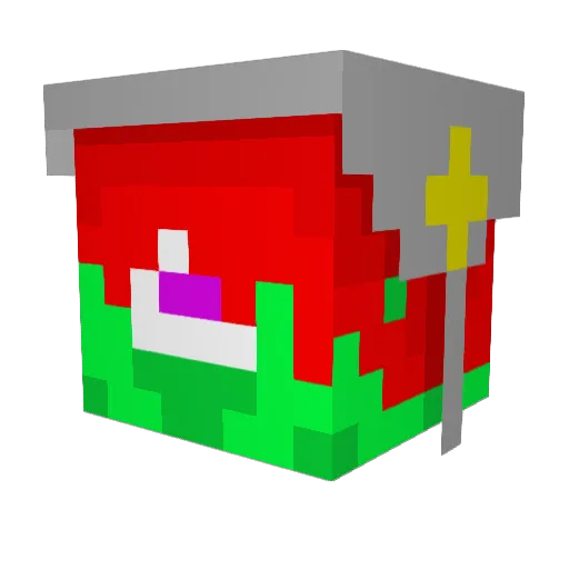 DrCositas Minecraft avatar head, 3D render