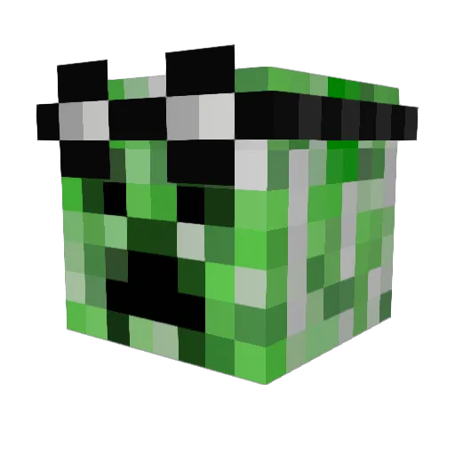 DrCreepRed Minecraft avatar head, 3D render