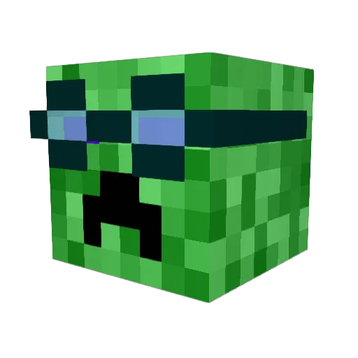 DrCreeper_12 Minecraft avatar head, 3D render