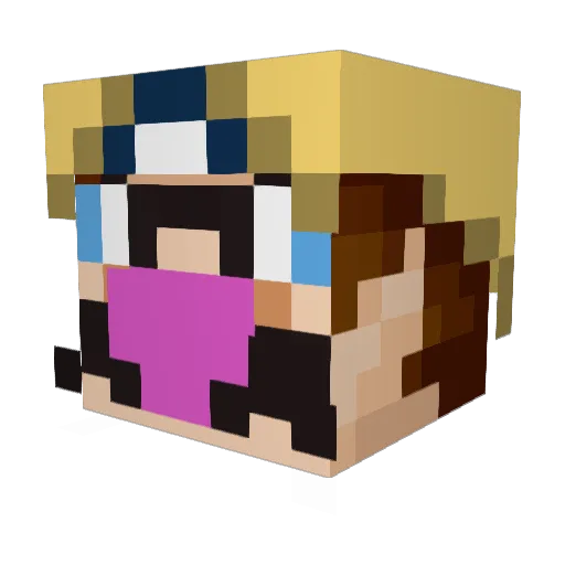 DrCreepers Minecraft avatar head, 3D render