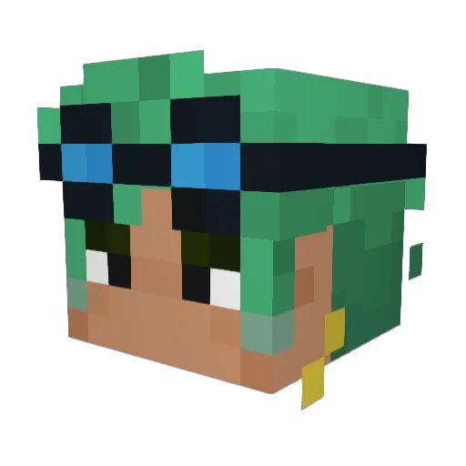 DrCruz Minecraft avatar head, 3D render