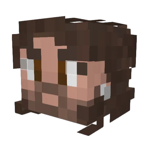 DrCucuy Minecraft avatar head, 3D render