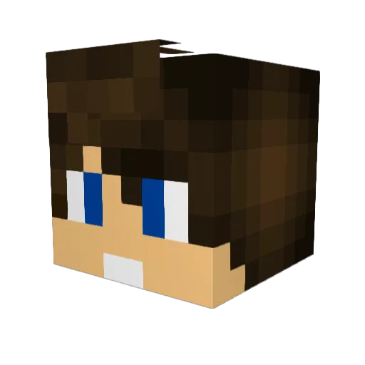 DrCurls Minecraft avatar head, 3D render