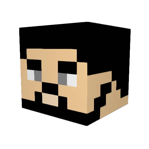 DrCzubek Minecraft avatar head, 3D render