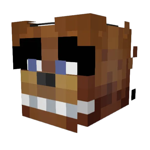 DrDan20 Minecraft avatar head, 3D render