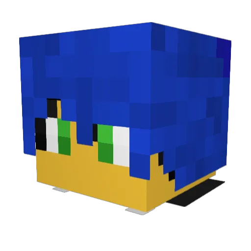DrDannyDL Minecraft avatar head, 3D render