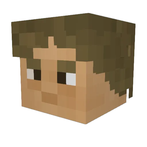 DrDepresso Minecraft avatar head, 3D render