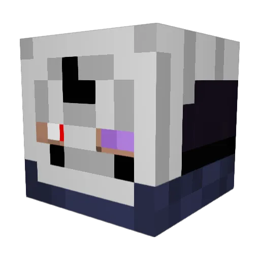 DrDili Minecraft avatar head, 3D render