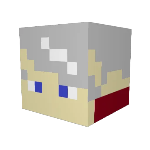 DrDoctorPHD Minecraft avatar head, 3D render