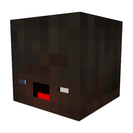DrDollars3 Minecraft avatar head, 3D render