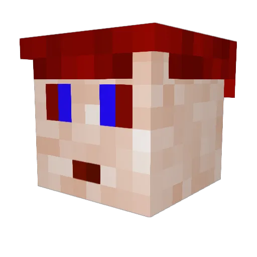 DrDomonic Minecraft avatar head, 3D render