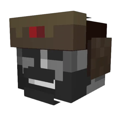 DrDoofinator Minecraft avatar head, 3D render