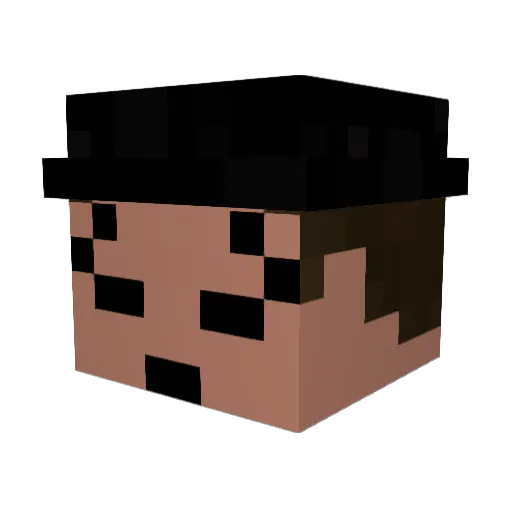 DrDoritoDanny Minecraft avatar head, 3D render