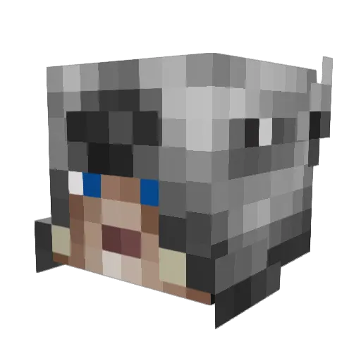 DrDr2 Minecraft avatar head, 3D render