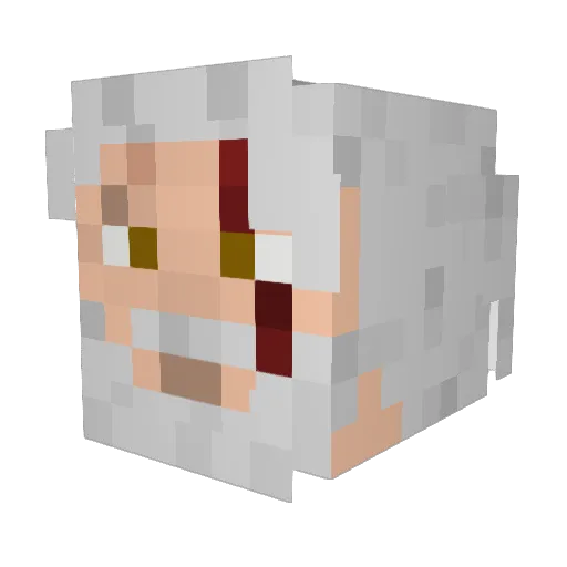 DrExiled Minecraft avatar head, 3D render
