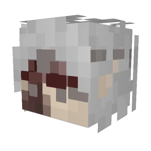 DrFantom Minecraft avatar head, 3D render