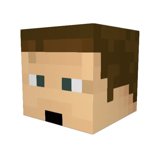 DrFission Minecraft avatar head, 3D render