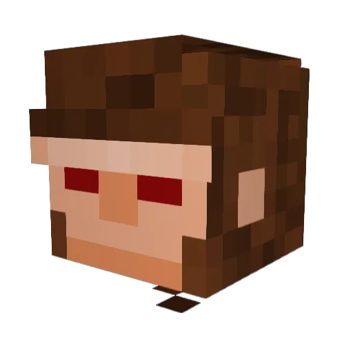 DrFroggo Minecraft avatar head, 3D render