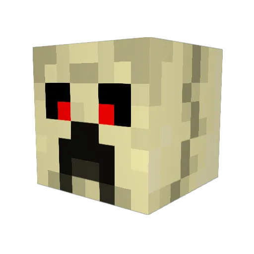 DrFtR13 Minecraft avatar head, 3D render