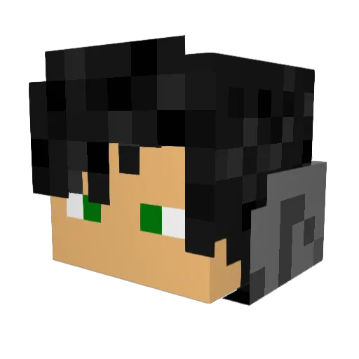 DrFuscher Minecraft avatar head, 3D render