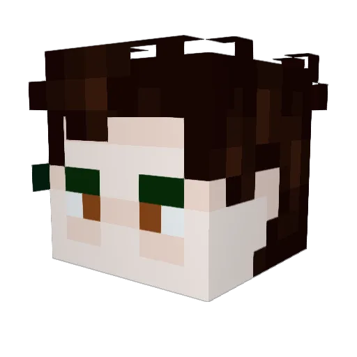 DrGali Minecraft avatar head, 3D render