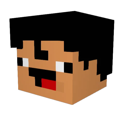 DrGamer2 Minecraft avatar head, 3D render