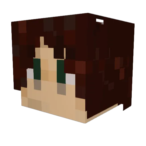 DrGeekPhD Minecraft avatar head, 3D render