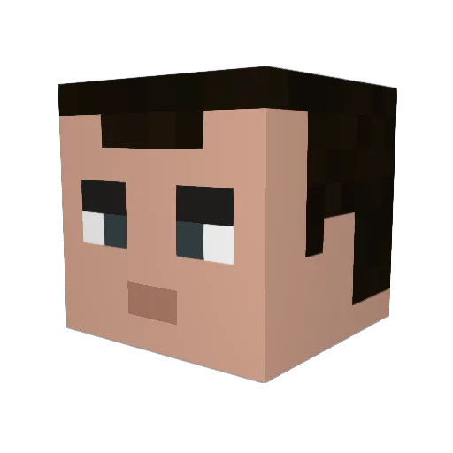 DrGit Minecraft avatar head, 3D render