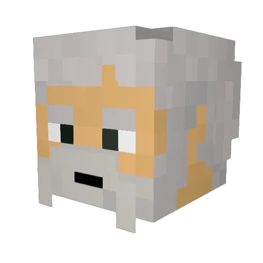 DrGoogy Minecraft avatar head, 3D render