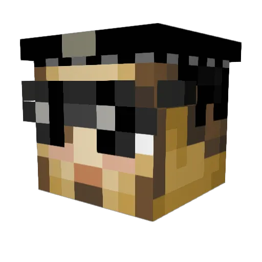 DrGorg Minecraft avatar head, 3D render