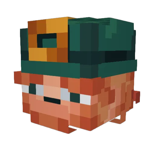 DrGriMm Minecraft avatar head, 3D render