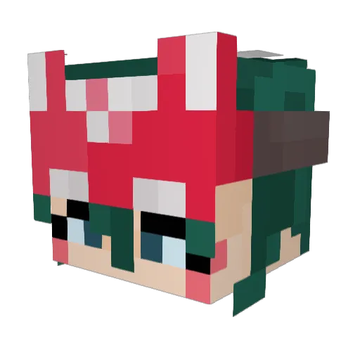 DrGribbles Minecraft avatar head, 3D render