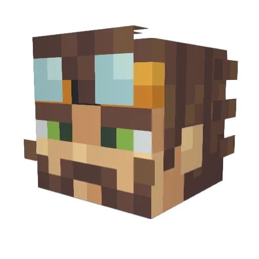 DrGumby Minecraft avatar head, 3D render