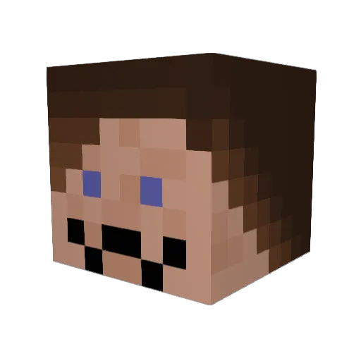 DrHJM Minecraft avatar head, 3D render