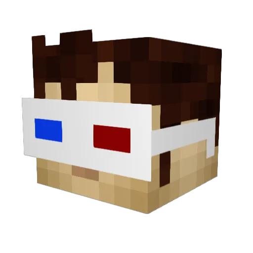 DrHappy2 Minecraft avatar head, 3D render