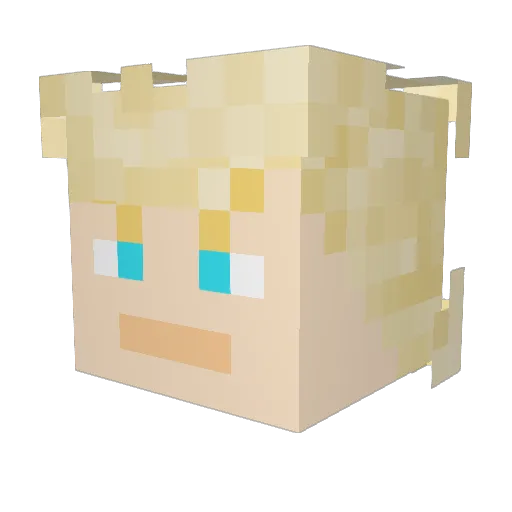 DrHeidelburger Minecraft avatar head, 3D render